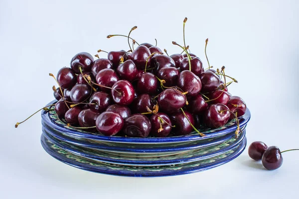 Large Handful Cherries Uzbek National Dish — Stock Photo, Image