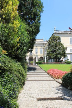 Brescia İtalya'nın tarihi merkezinde Clear Sunny yaz günü