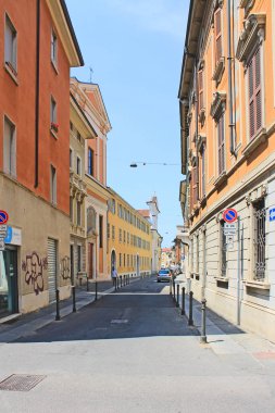 Brescia İtalya'nın tarihi merkezinde Clear Sunny yaz günü