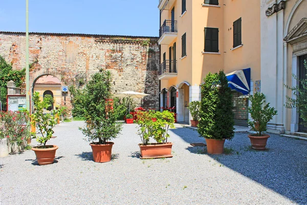 Día Verano Claro Soleado Centro Histórico Brescia Italia — Foto de Stock