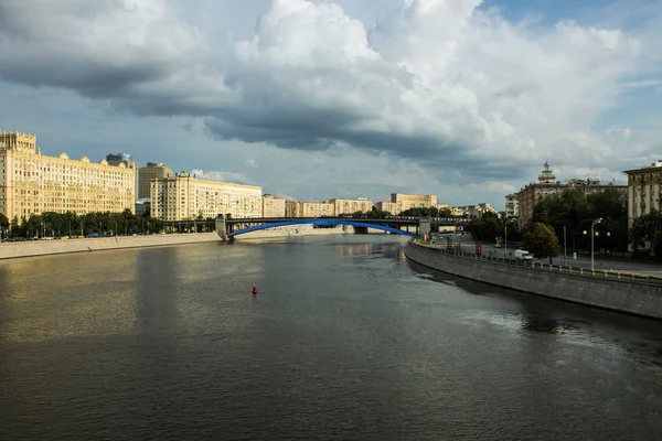 Moskau Russland Juli 2019 Blick Auf Den Moskauer Fluss Und — Stockfoto