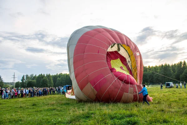 Pereslavl Zalessky Région Yaroslavl Russie Juillet 2019 Gonfler Installer Des — Photo