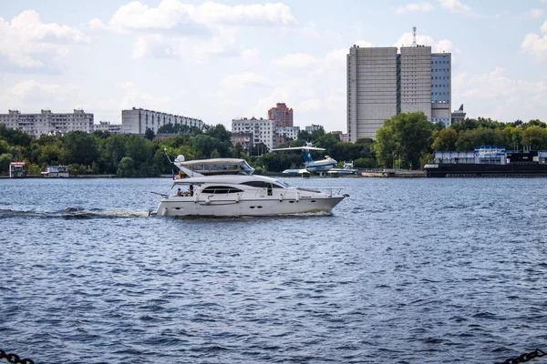 Moskva Ryssland Juli 2019 Utsikt Över Vattnen Khimki Reservoar Med — Stockfoto