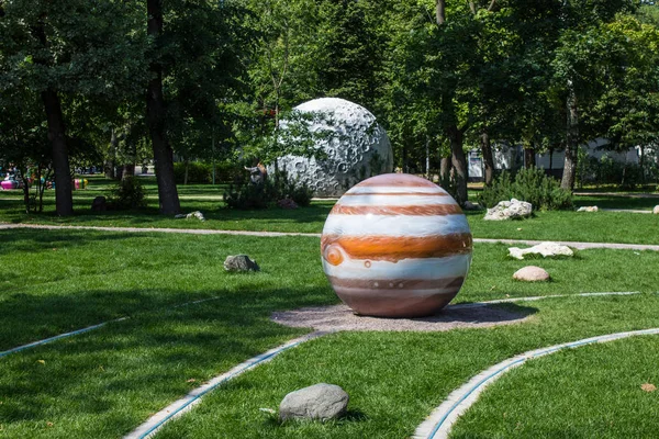 Modelo Del Sistema Solar Parque Sokolniki Moscú Rusia — Foto de Stock