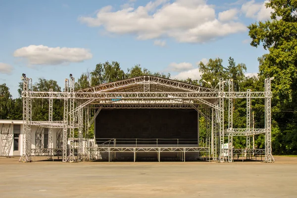 Summer open-air stage in city Park