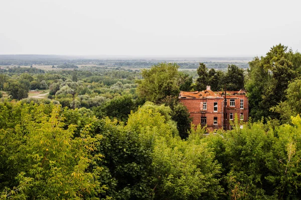 Vista Interminable Distancia Desde Sitio Panorámico Ciudad Vladimir Día Nublado — Foto de Stock