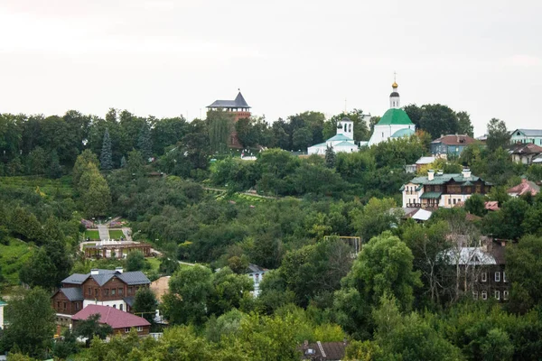 Yaz Bulutlu Bir Günde Vladimir Rusya Nın Panoramik Görünümü — Stok fotoğraf