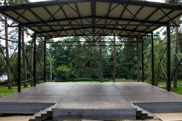 Summer open-air stage in city Park