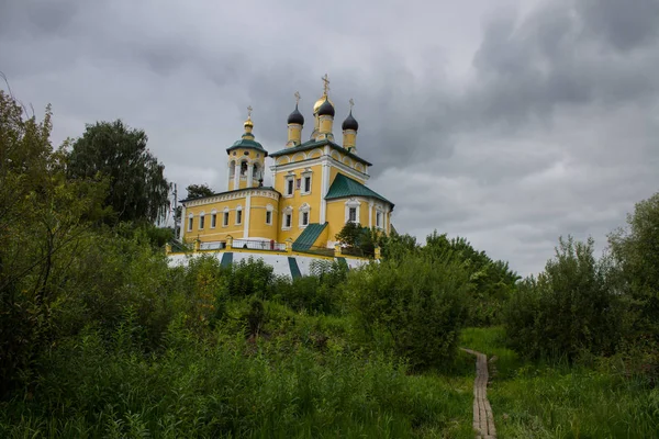 Murom Gebiet Wladimir Russland August 2019 Gelber Nikolo Ufertempel Einem — Stockfoto