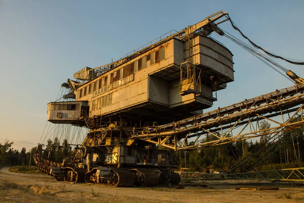 보스크레센스키 모스크바 러시아 2019년 석회암 채석장에서 굴삭기 — 스톡 사진
