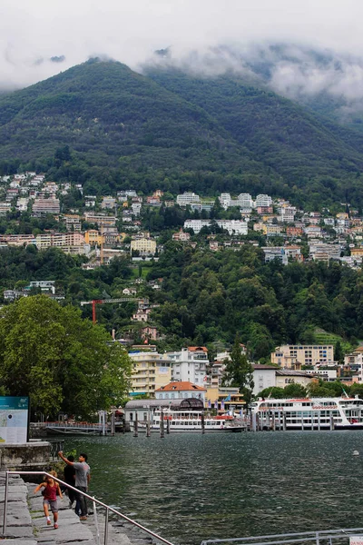 Locarno Cantão Ticino Suíça Julho 2014 Vista Centro Cidade Dia — Fotografia de Stock