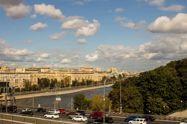 Moscou Russie Septembre 2019 Une Vue Sur Rivière Moskva Remblai — Photo