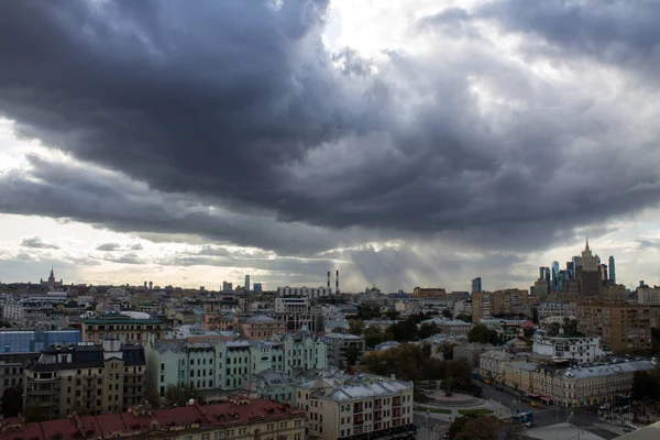 Moscou Rússia Setembro 2019 Vista Superior Sobre Centro Histórico Cidade — Fotografia de Stock