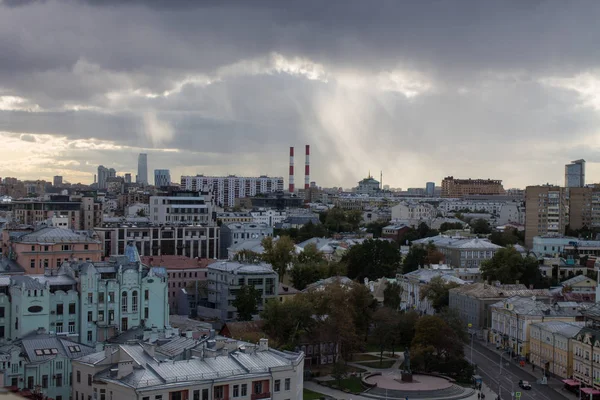 Moscou Rússia Setembro 2019 Vista Superior Sobre Centro Histórico Cidade — Fotografia de Stock