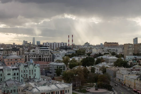 Moscou Rússia Setembro 2019 Vista Superior Sobre Centro Histórico Cidade — Fotografia de Stock