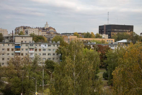 Kilátás Régi Városközpont Történelmi Építészet Egy Felhős Őszi Napon Ryazan — Stock Fotó