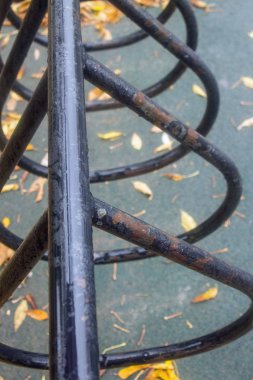 Uzaysal perspektifte Metal Bisiklet Otoparkı