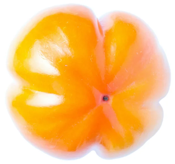 Oranžový Persimmon Bílém Pozadí — Stock fotografie