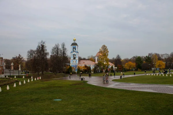 Moskwa Rosja Październik 2019 Kościół Ikony Matki Bożej Parku Caritsyno — Zdjęcie stockowe