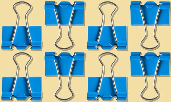 Patroon Met Blauwe Paperclips — Stockfoto