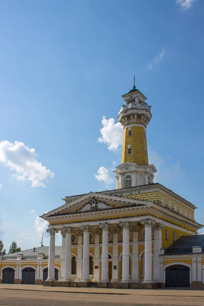 Feuerturm Historischen Teil Von Kostroma Russland Einem Klaren Sommertag Und — Stockfoto