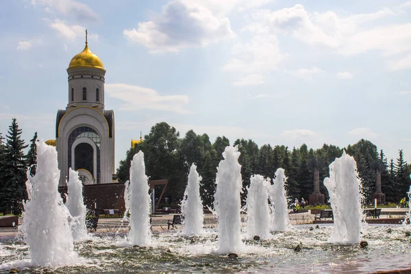 Kerk Van George Poklonnaya Heuvel Overwinning Park Moskou Rusland Tussen — Stockfoto