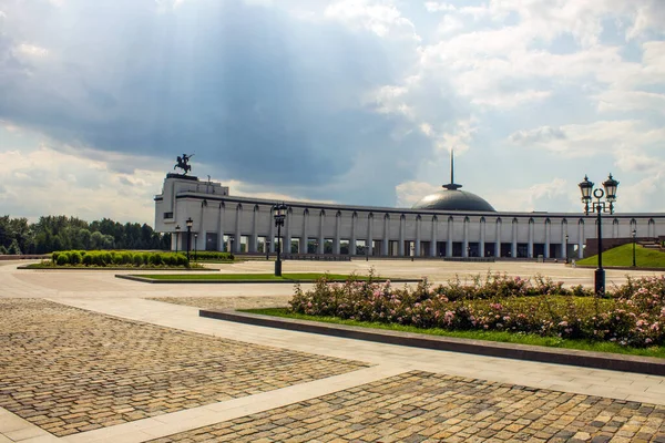 Музей Перемоги Москві Хмарний Літній День Простір Копіювання — стокове фото