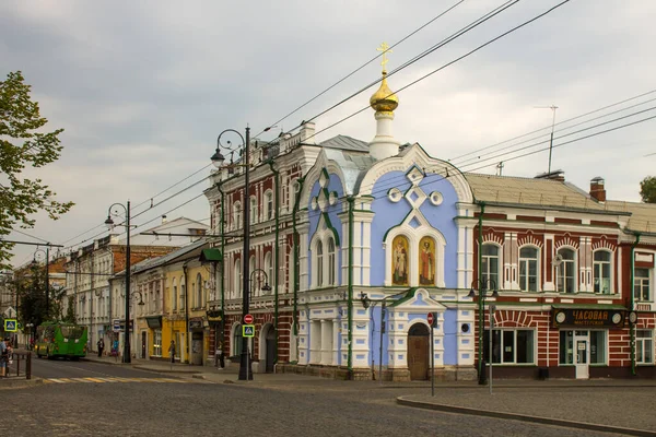 Capela Yugsky Podvorye Centro Histórico Cidade Dia Nublado Rybinsk Rússia — Fotografia de Stock
