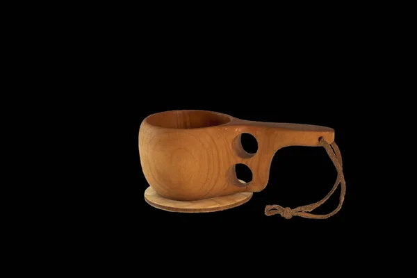 Taza Madera Tradicional Finlandesa Kuksa —  Fotos de Stock