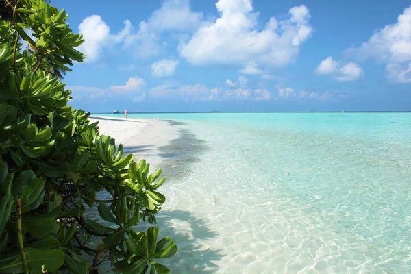 Plaży West Side Biyadhoo Malediwy — Zdjęcie stockowe