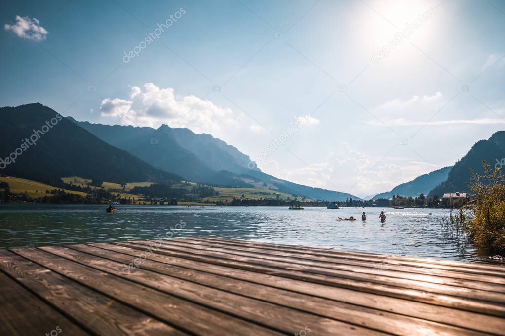 See in den Alpen sterreich im Sommer Tageslicht