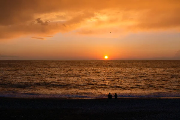 Zonsondergang Aan Zwarte Zee — Stockfoto