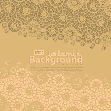 Ramazan Kareem ve IED mübarek için tebrik kartı. Mozaik arka plan vektör çizim İslam süs