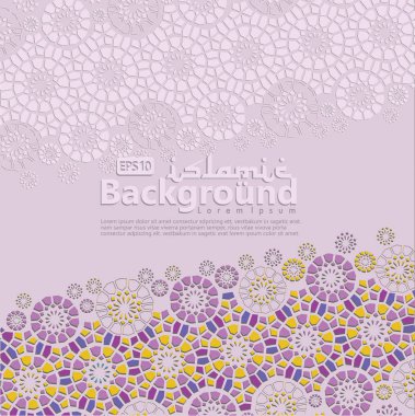 Ramazan Kareem, Ed Mub için Arapça Arabesk tasarım tebrik kartı