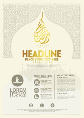 Ramazan Kareem poster, broşür şablonu ve diğer kullanıcılar, İslam afiş arka plan