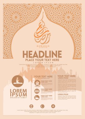 Ramazan Kareem poster, broşür şablonu ve diğer kullanıcılar, İslam afiş arka plan