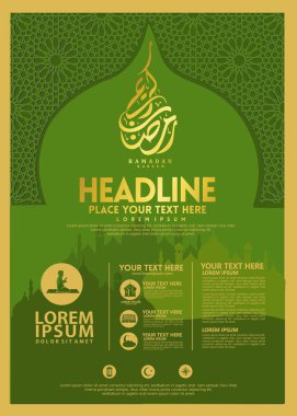 Ramazan Kareem poster, broşür şablonu ve diğer kullanıcılar, İslam afiş arka plan