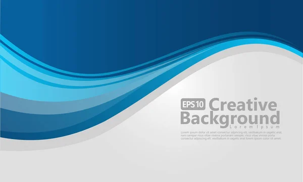 Blue gradation wavy background — Stock Vector