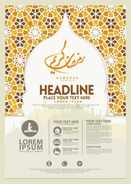 Ramazan Kareem poster, broşür şablonu ve diğer kullanıcılar, İslam afiş arka plan