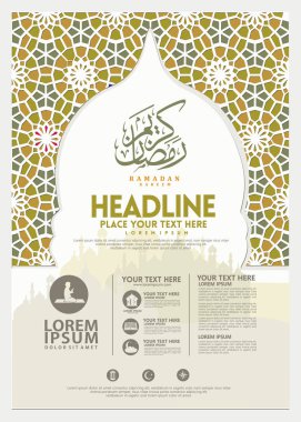 Ramazan Kareem poster, broşür şablonu ve diğer kullanıcılar, İslam afiş arka plan