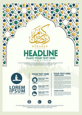 Ramazan Kareem poster, broşür şablonu ve diğer kullanıcılar, İslam afiş arka plan