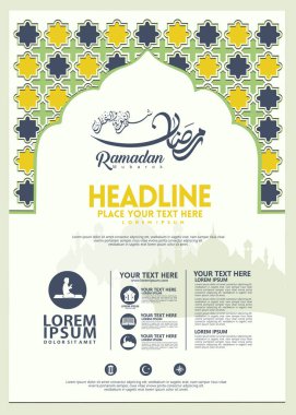 Ramazan Kareem poster, broşür şablonu ve diğer kullanıcılar, İslam afiş arka plan