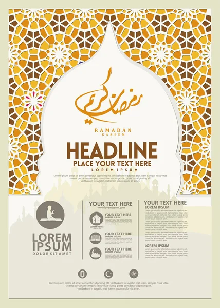 Ramazan Kareem poster, broşür şablonu ve diğer kullanıcılar, İslam afiş arka plan