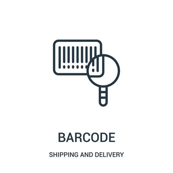Barcode εικόνα διάνυσμα από συλλογή αποστολής και παράδοσης. Λεπτής γραμμής barcode διάρθρωσης εικονίδιο διανυσματικά εικονογράφηση. Γραμμικά σύμβολα για χρήση στο web και εφαρμογές για κινητά, διακοσμητικό λογότυπο, μέσων εκτύπωσης. — Διανυσματικό Αρχείο