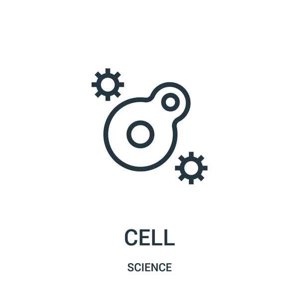 Cella ikon vektor tudományos gyűjtemény. Vékony vonal sejt szerkezeti ikon vektoros illusztráció. Lineáris szimbólum használata a webes és mobil alkalmazások, logo, nyomtatott média. — Stock Vector