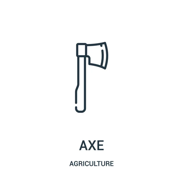 Axt-Symbolvektor aus landwirtschaftlicher Sammlung. Thin Line Axis Outline Icon Vektor Illustration. Lineares Symbol für Web- und Mobile-Apps, Logo, Printmedien. — Stockvektor