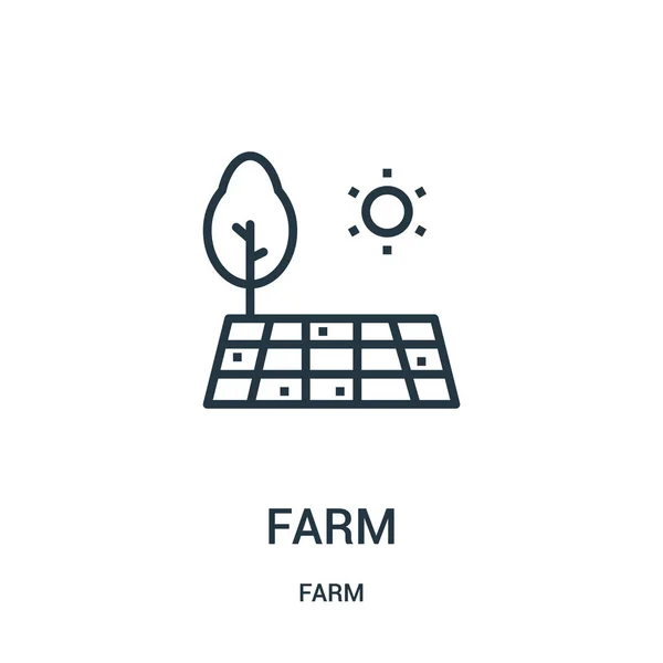 Boerderij pictogram vector uit farm collectie. Dunne lijn boerderij overzicht pictogram vectorillustratie. Lineaire symbool voor gebruik op het web en mobiele apps, logo, gedrukte media. — Stockvector