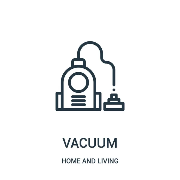 Vacuum icon vector from home and living collection. Thin line vacuum outline icon vector illustration. Linear symbol for use on web and mobile apps, logo, print media. — Stock Vector
