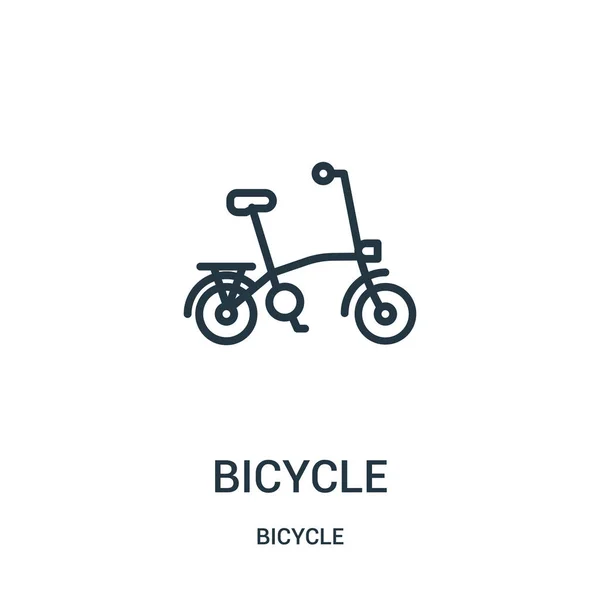 Vetor ícone de bicicleta da coleção de bicicletas. Linha fina bicicleta esboço ícone vetor ilustração. Símbolo linear para uso em aplicativos web e móveis, logotipo, mídia impressa . — Vetor de Stock