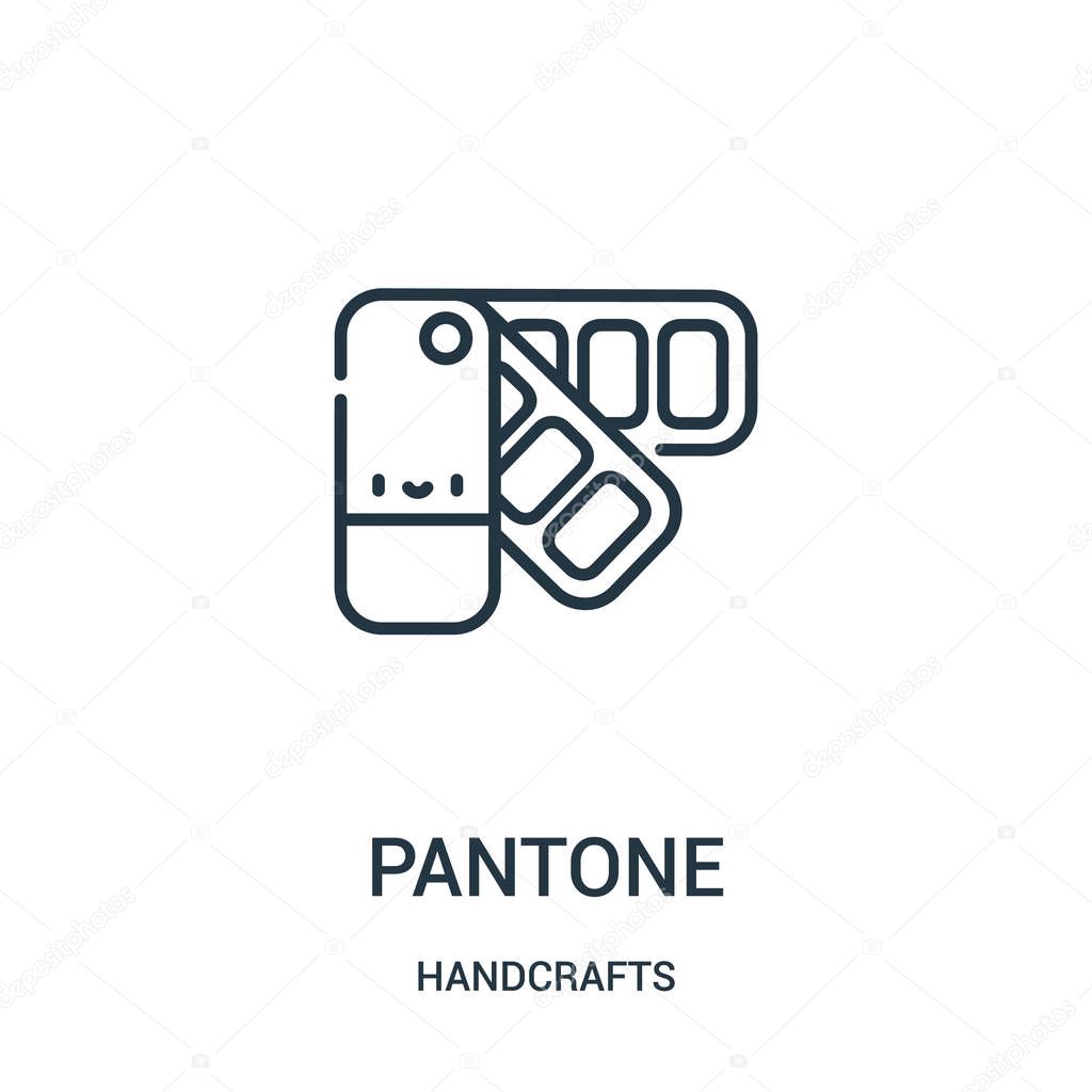 pantone icon vector from handcrafts collection. Thin line pantone outline icon vector illustration. Linear symbol for use on web and mobile apps, logo, print media.